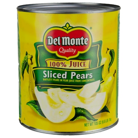 Del Monte Del Monte In Juice Sliced Pear #10 Can, PK6 2002203